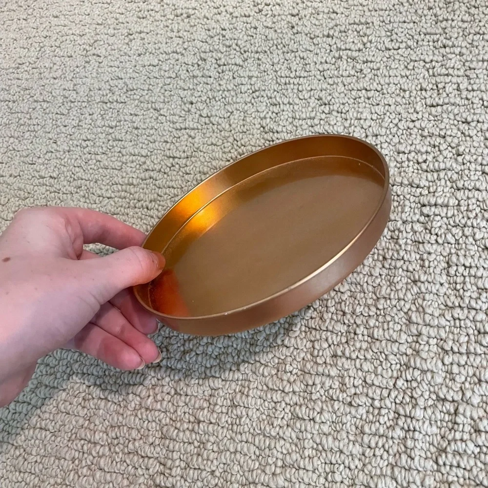 Rose Gold Metal Tabletop Tray